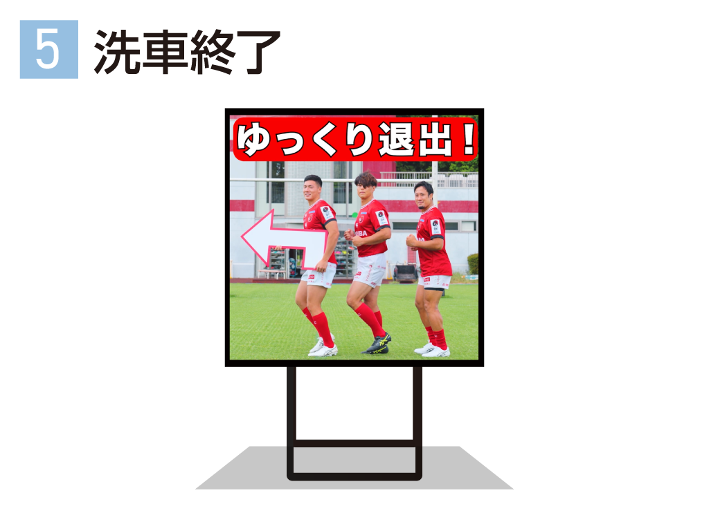 サイネージが誘導
