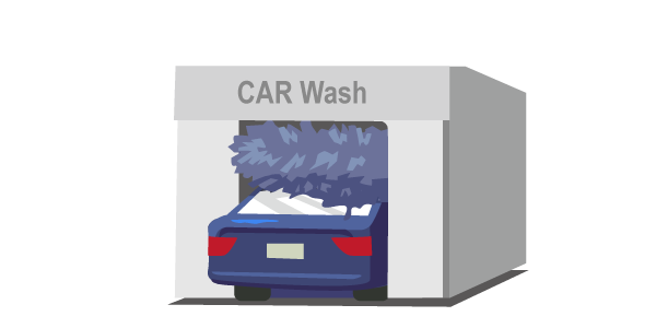 洗車メニューなどを入力し洗車を開始する